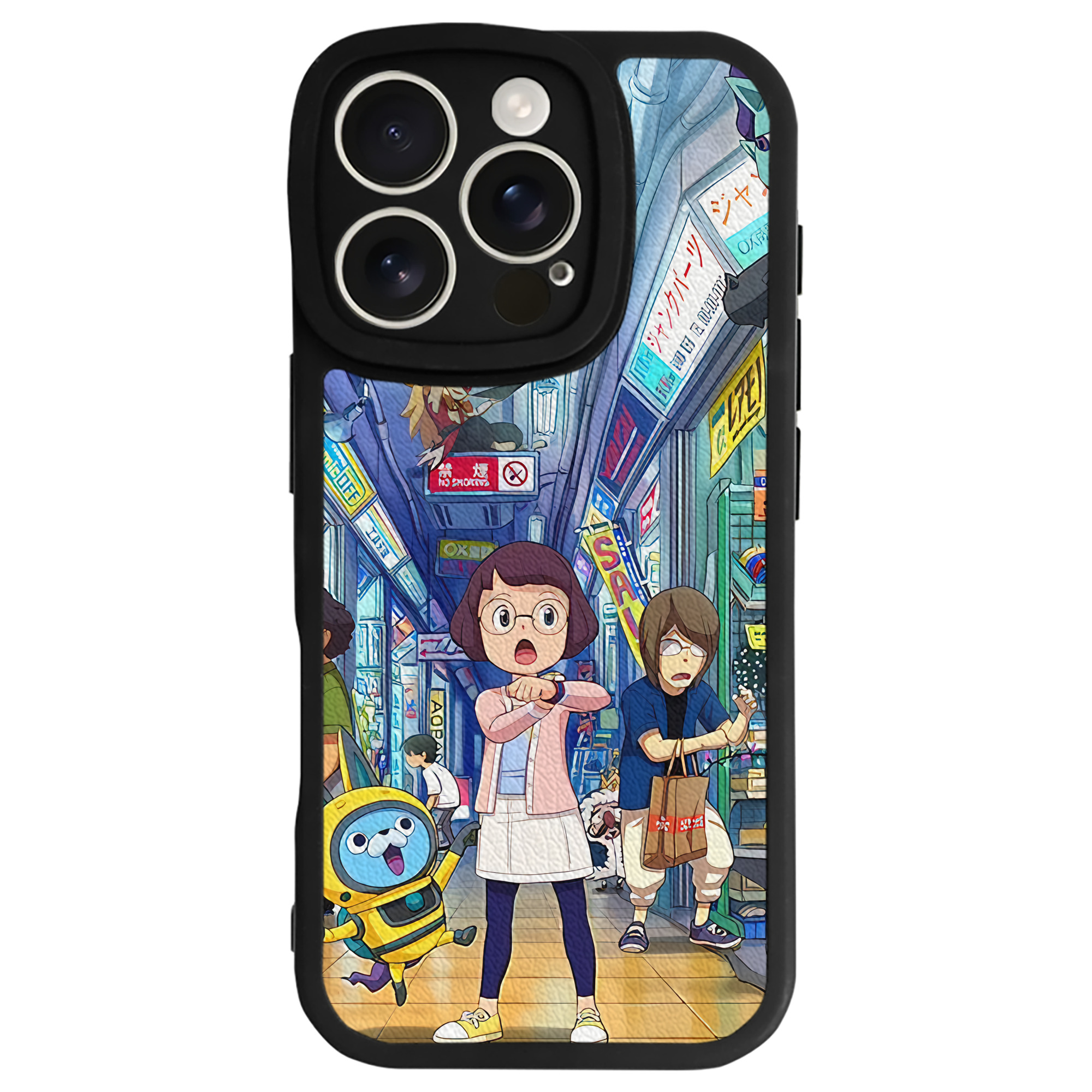 （画像用） 妖怪ウォッチ Yo-kai Watch 【iPhone 16シリーズ対応】シリコンスマホケース（レザー調） 材質：シリコン